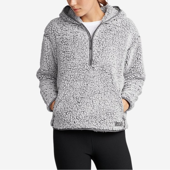 Eddie Bauer Tops - EDDIE BAUER | Fireside Plush 1/2 Zip Pullover Hoodie‎ Top Fleece Sherpa Sz. XL